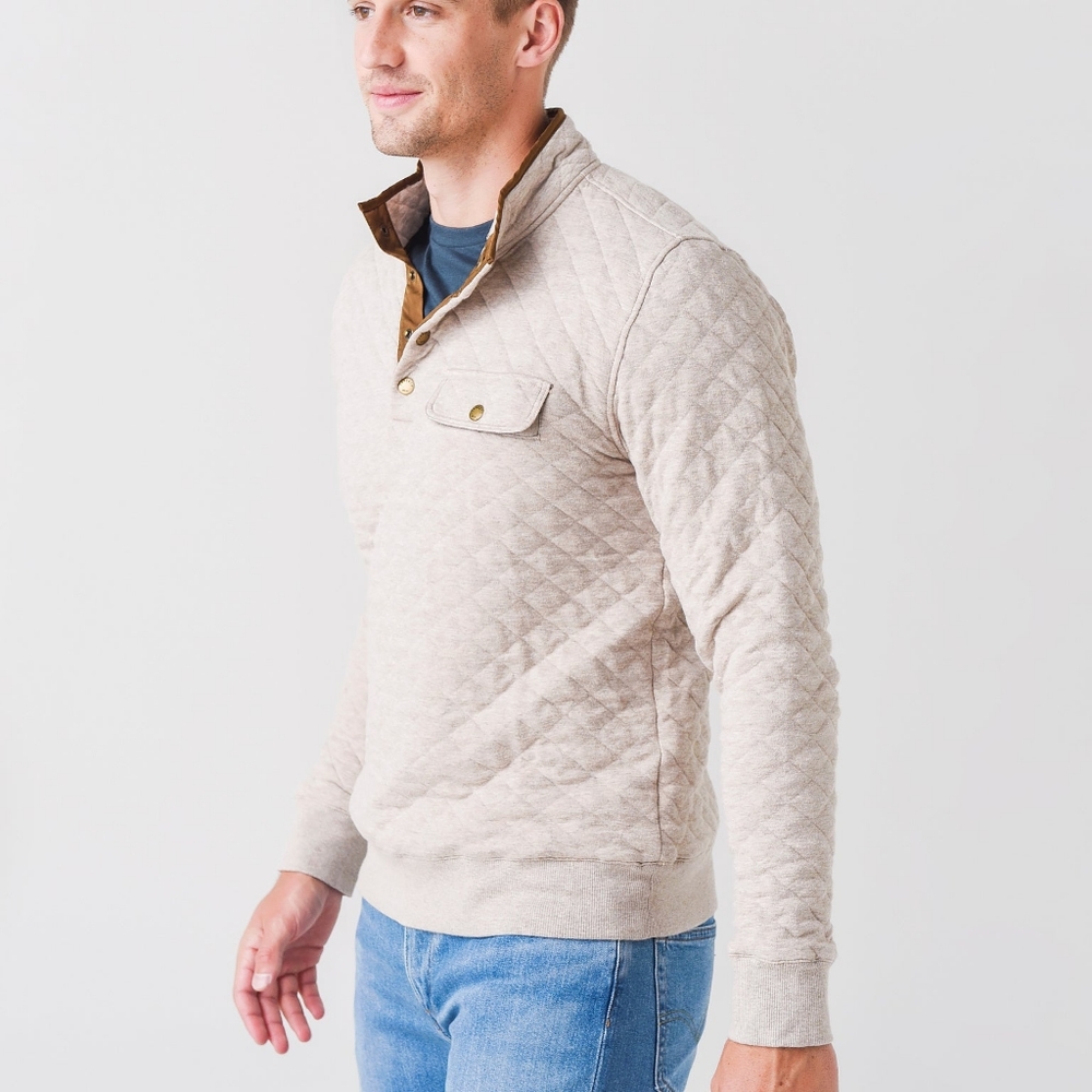 Faherty Epic Quilted Fleece Pullover
